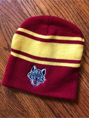 Chicago Wolves Burgundy/Gold Knit Hat